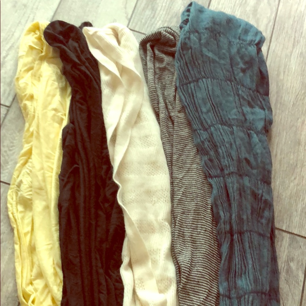Infinity scarf bundle of 5